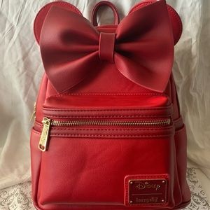 loungefly red minnie backpack